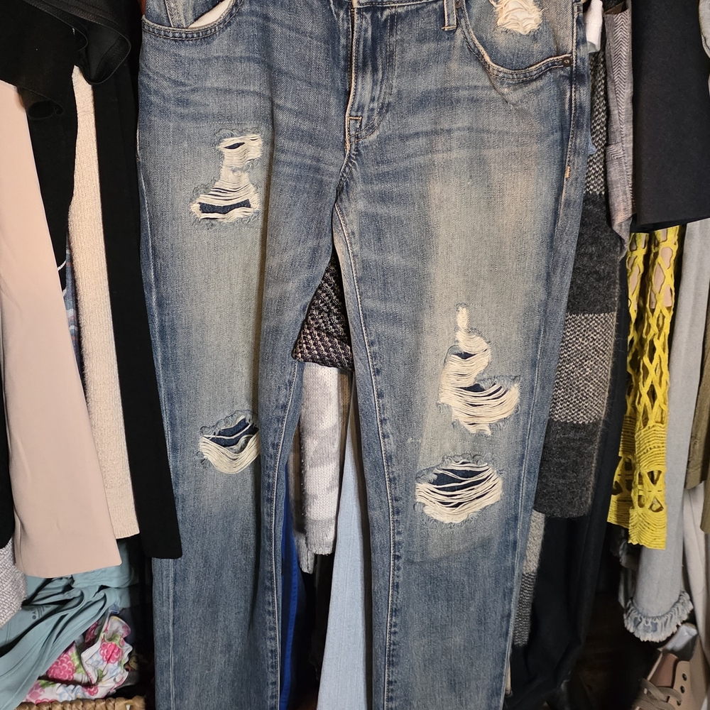 Able Distressed Blue Boyfriend Jeans